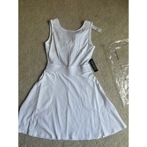Women’s white cotton summer dress.